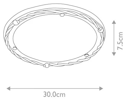 Elstead PB-F-B-BLACK - Mennyezeti lámpa PEMBROKE 1xE27/60W/230V fekete