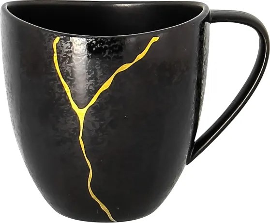 Porcelán Rak Kintzoo Csésze 300 ml fekete/ arany