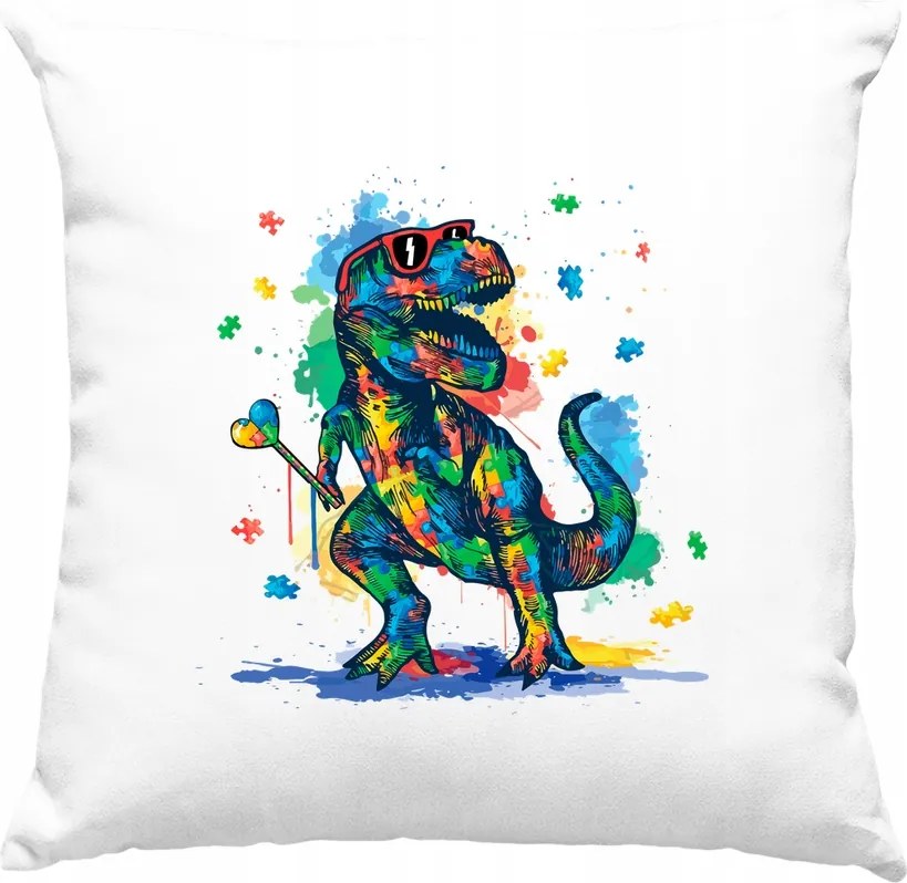 Dinoszaurusz párna Dino Vicces 1 Fehér