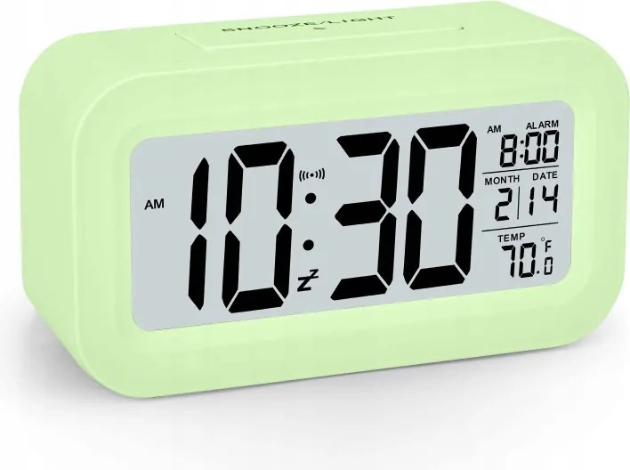Digitális Ébresztőóra LCD Zöld