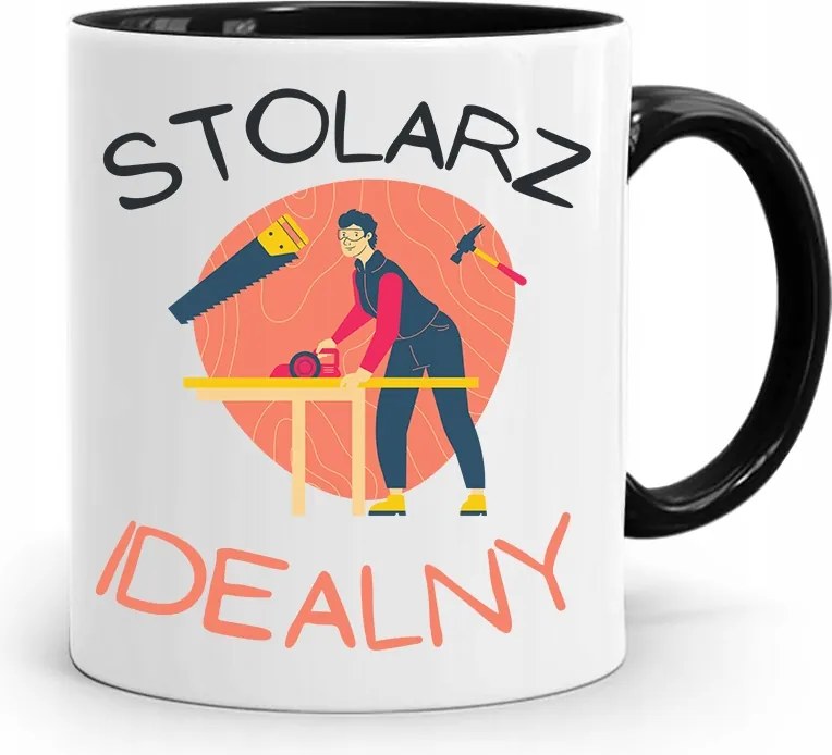 Bögre Fekete Ajándék Asztalosnak Tökéletes Asztalos fényképes nyomtatással