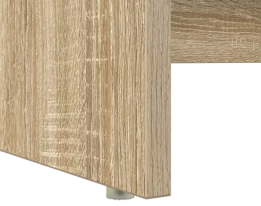 vidaXL Íróasztal Tárolóval Sonoma tölgy 120,5x44x88,5 cm Szerelt fa