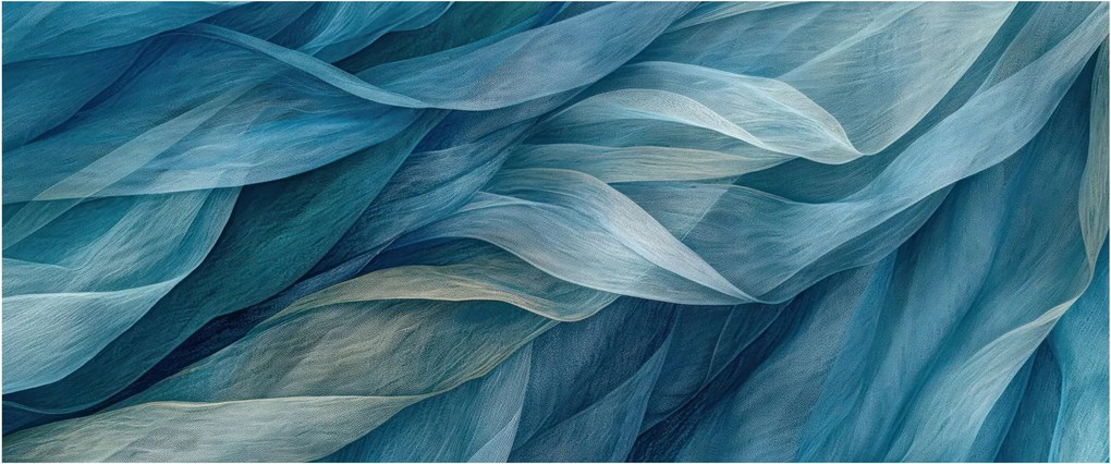 Kép - Kék és fehér fodrok (120x50 cm)