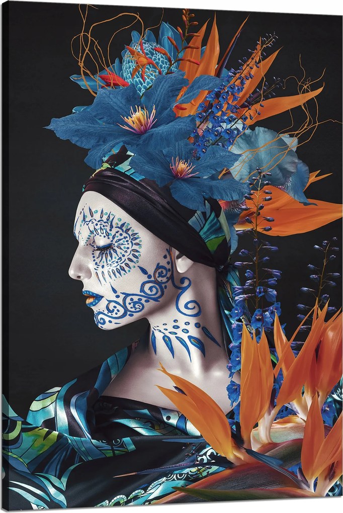 Vászonkép Festett Nő Természet 80x120 cm