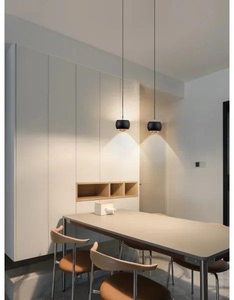 Immax NEO 07219L - LED dimmelhető DORMINE csillár 6W/230V matt fekete Tuya +DO