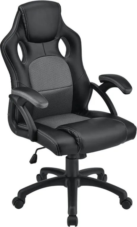 Ergonomikus irodai szék állítható háttámlával fekete