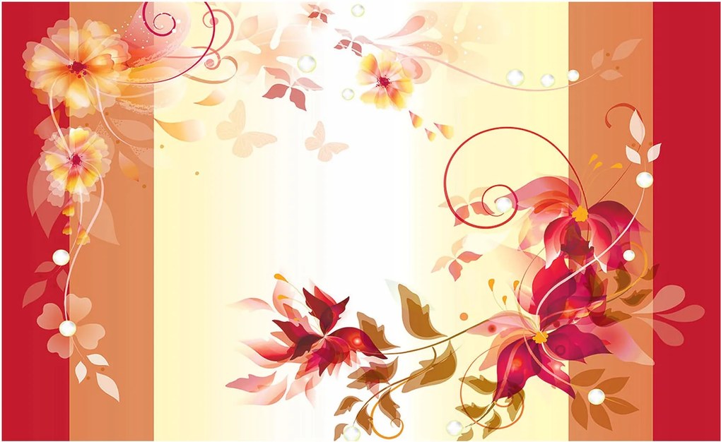 Fotótapéta Virágos absztrakt harmónia elegancia akvarell 416x254 +ragasztó