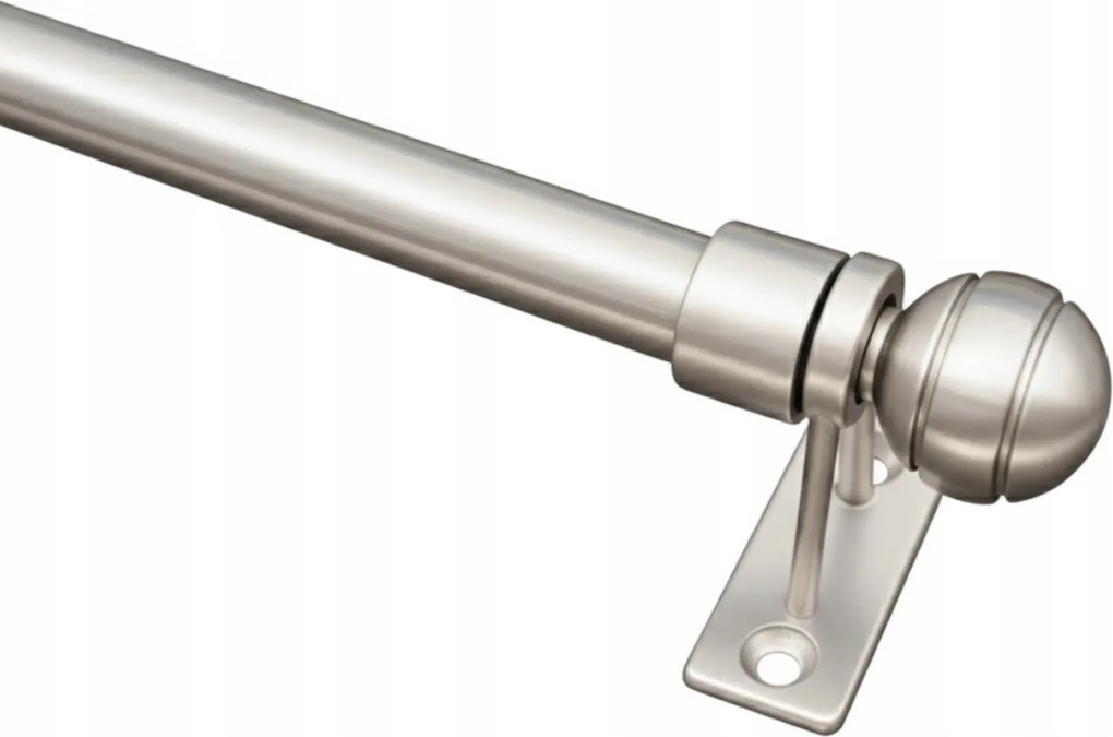 Mini függönykarnis, fém, kihúzható, szatén, Davi Imperia, 120-200 cm