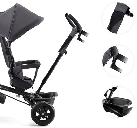 KINDERKRAFT - Gyermek tricikli AVEO szürke