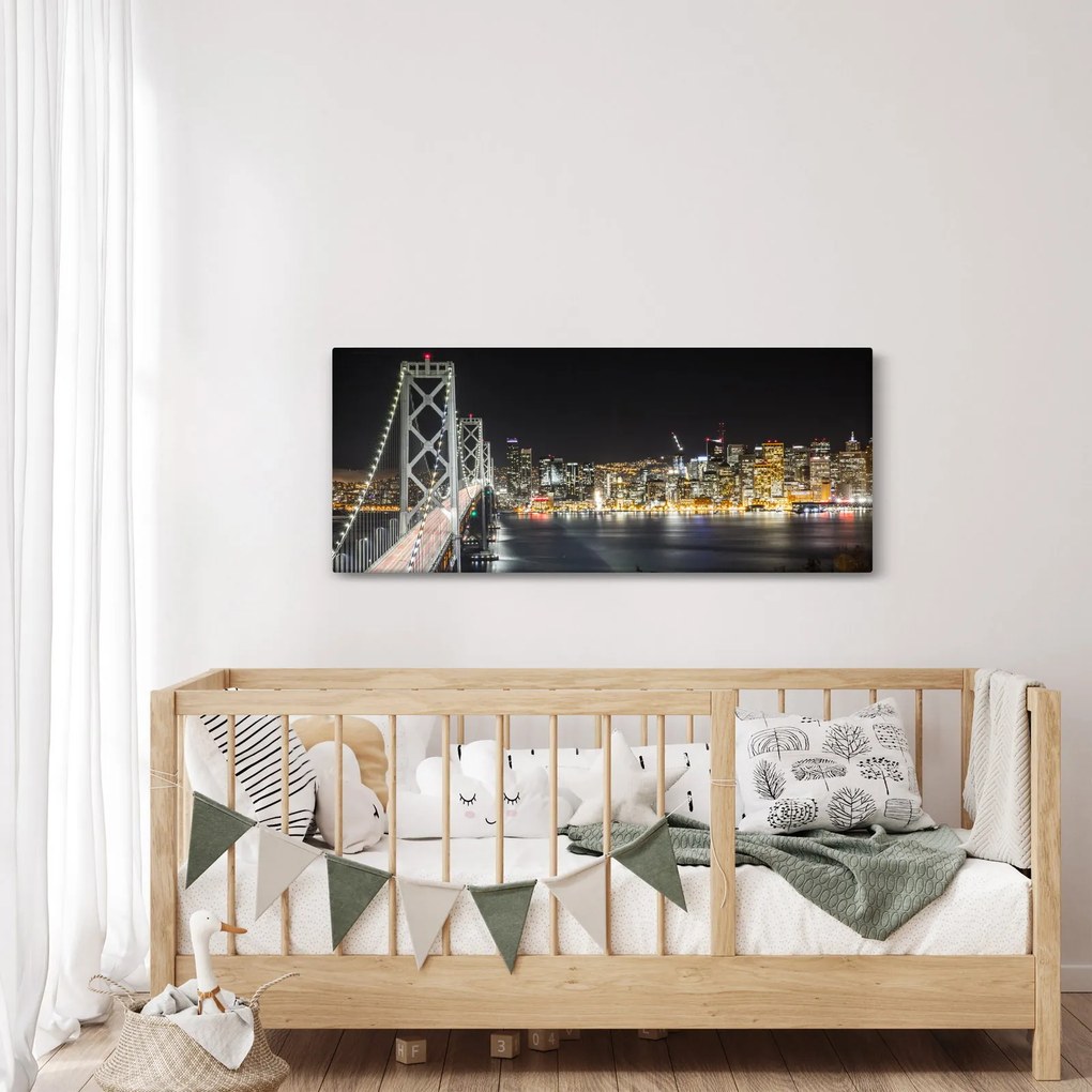 A Brooklyn-híd és a New York-i kép (120x50 cm)