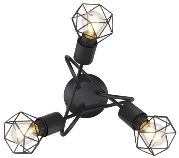 Globo - LED Felületre szerelhető csillár XARA 3xE14/6W/230V fekete