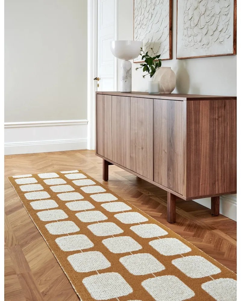 Okkersárga-krémszínű kültéri-beltéri szőnyeg 70x100 cm Sten Ochre – Pappelina