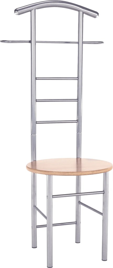 Szobainas, ezüst fém + bükkfa, FRANK