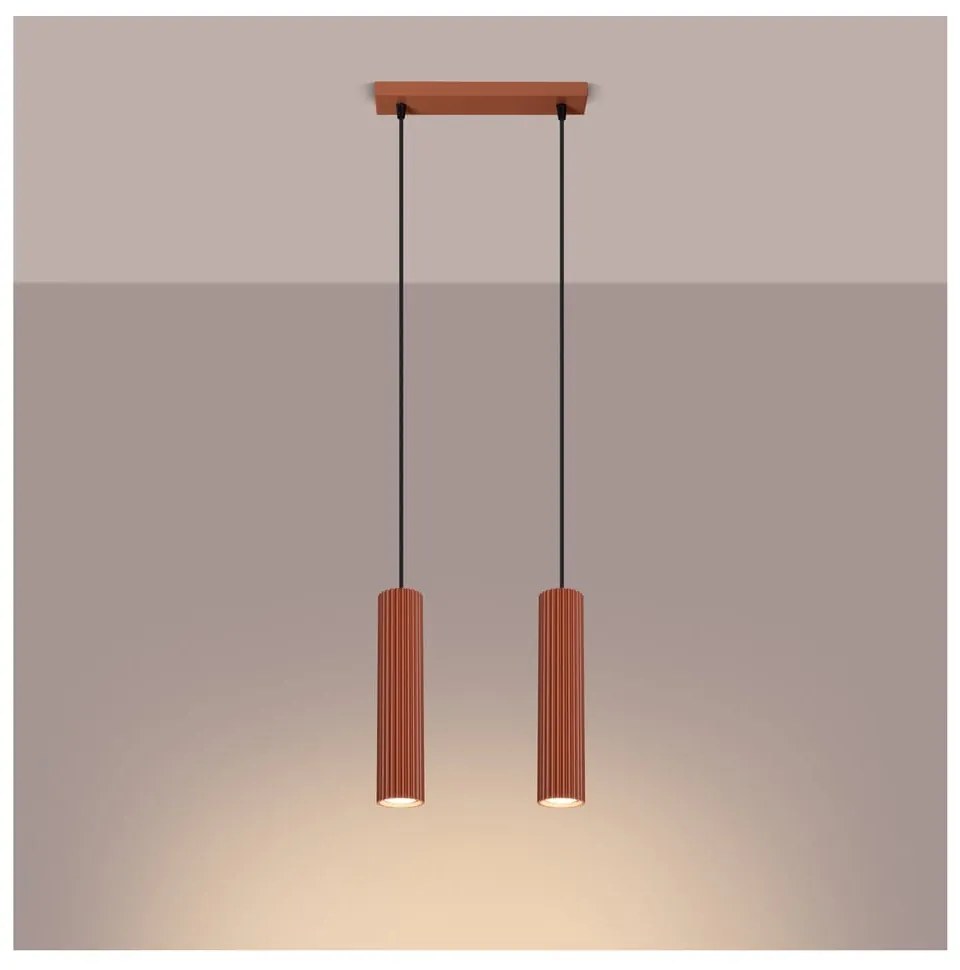 Téglavörös függőlámpa Gleam – Sollux