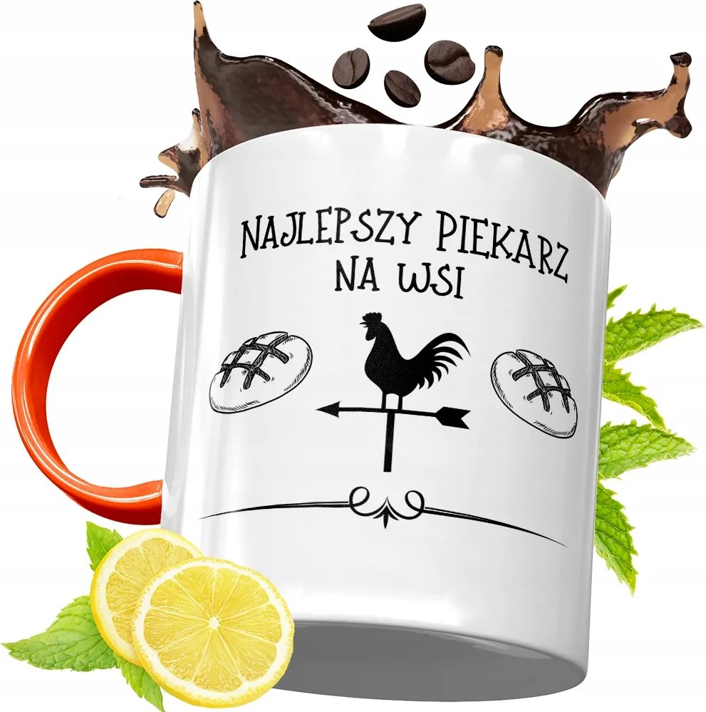 Narancssárga Bögre Péknek Ajándék fényképes nyomtatással