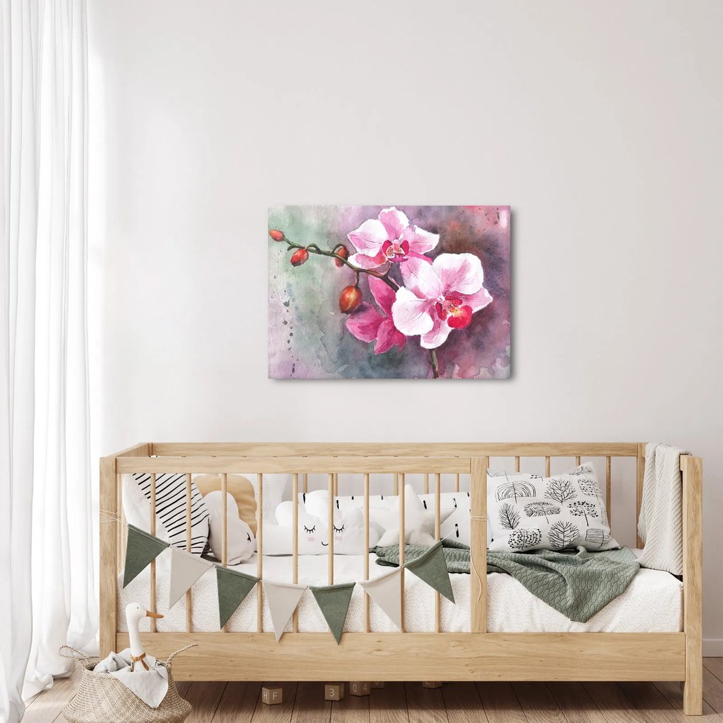Kép - Orchideák, akvarell (70x50 cm)