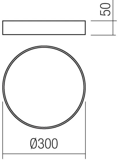 Redo 05-930 - LED Mennyezeti lámpa KNOB LED/24W/230V 3000K-6500K 30 cm fekete