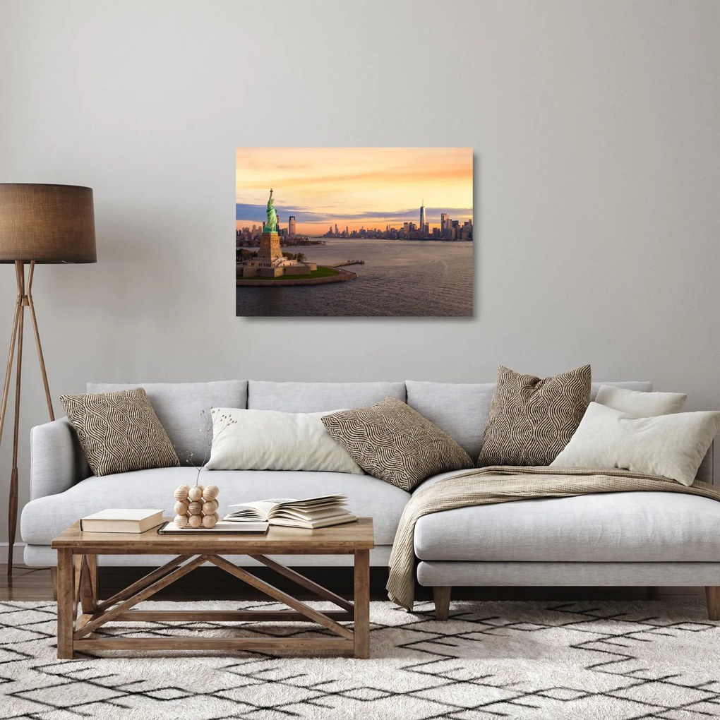 Üveg kép - New York város (70x50 cm)