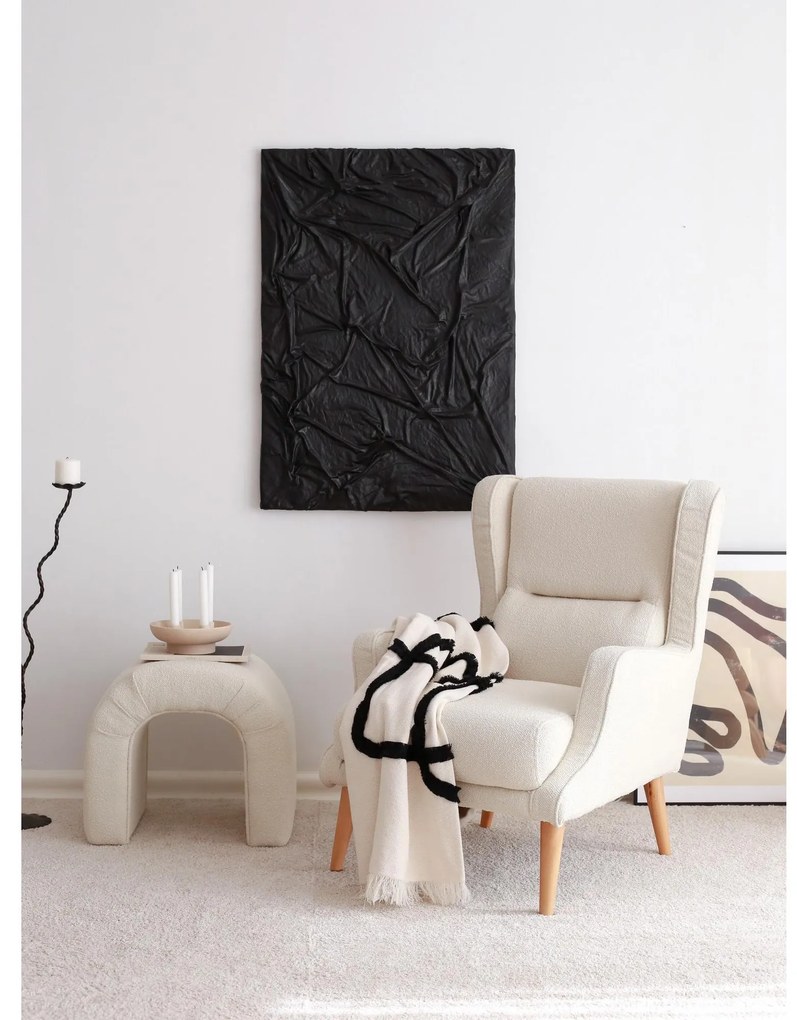 Füles fotel Klamoretta (krém + fa). Akció -25%. 1106515