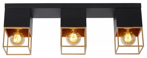 Lucide 21120/03/30 - Mennyezeti lámpa RIXT 3xE27/40W/230V fekete