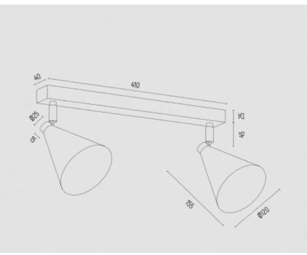 Argon 7170 - Spotlámpa LUCINDA 2xE14/7W/230V fekete