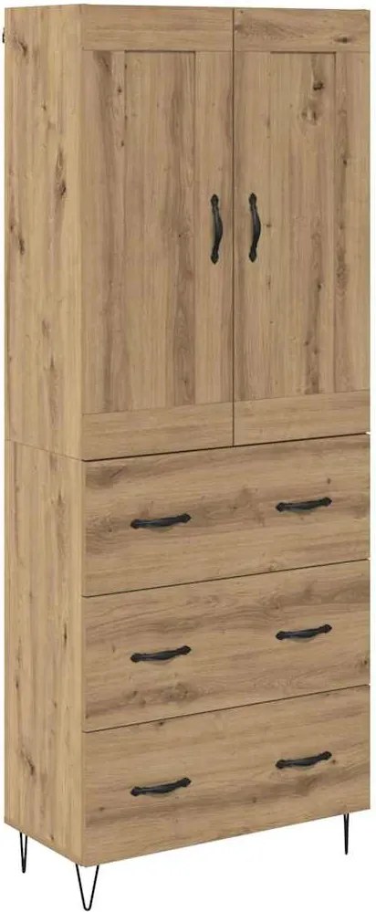 vidaXL Magasfiú fiókkal Artisan tölgy 69,5 x 34 x 180 cm Faanyag