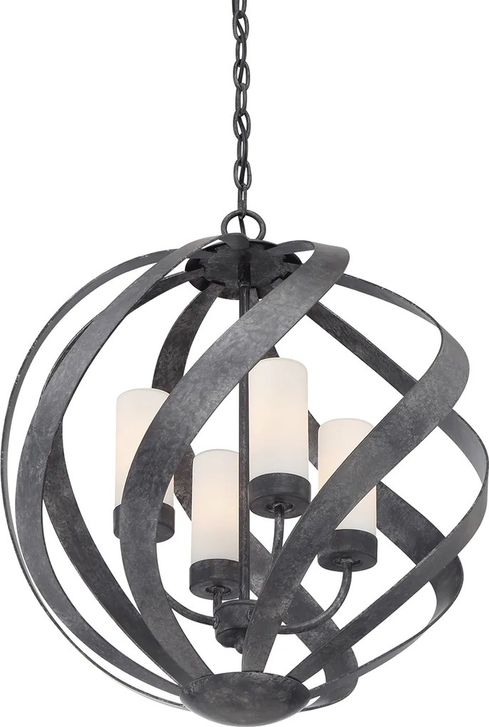 Quintiesse klasszikus loft vintage kültéri függeszték blacksmith fekete opál elsqnblacksmith4pobk IP44