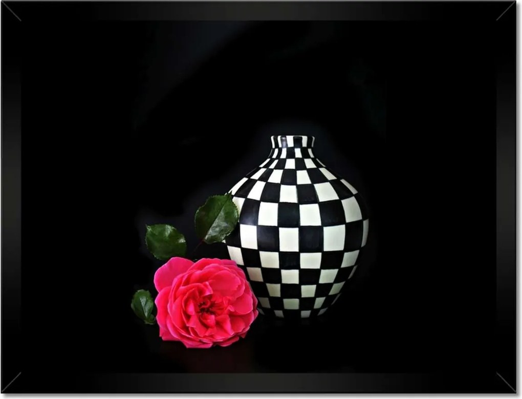 Poszterek keretben 40x30 Kockás váza