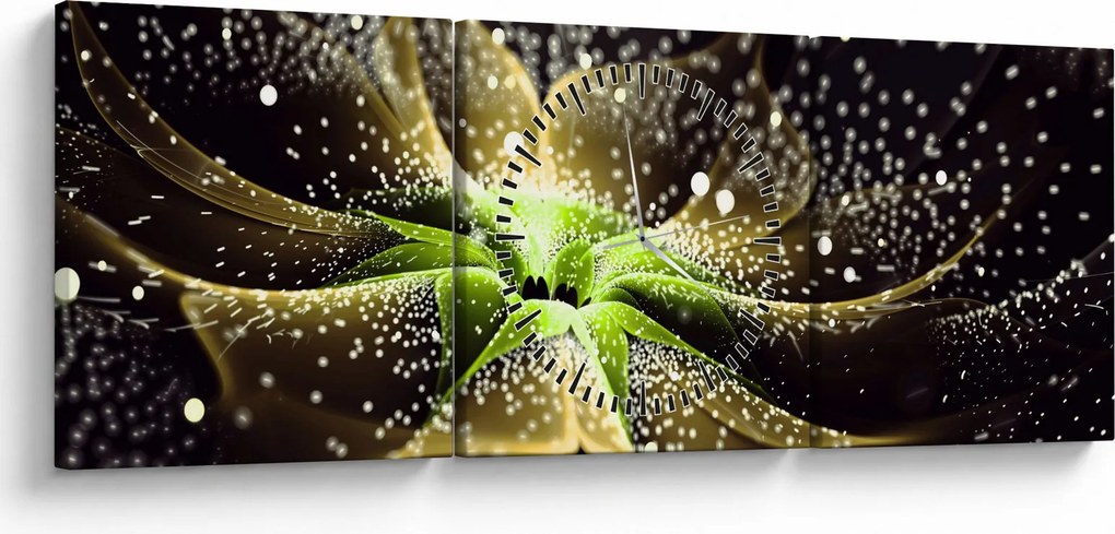 Kép - virág részlete (órával) (90x30 cm)