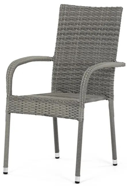Szürke Polyrattan Kerti Szék, Fém Vázzal. AZC-S2114 GREY
