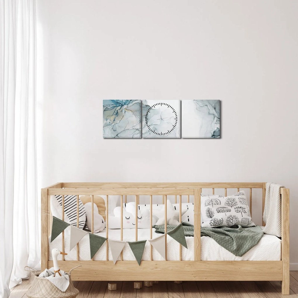 Kép - Kék márvány (órával) (90x30 cm)