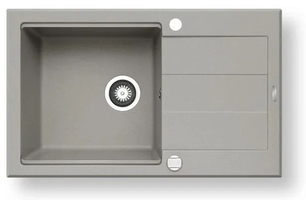 Pyramis 70083801 - SPARTA PLUS LUX 78x48 cm gránit konyhai mosogató, szürke