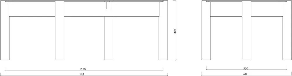 Borvörös dohányzóasztal üveg asztallappal 55x105 cm Kob – noo.ma