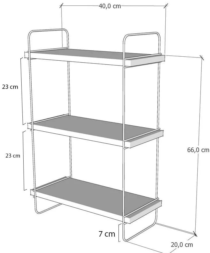 Natúr színű többszintes fali polc tölgyfa dekorral 40 cm Pulalis – Kalune Design