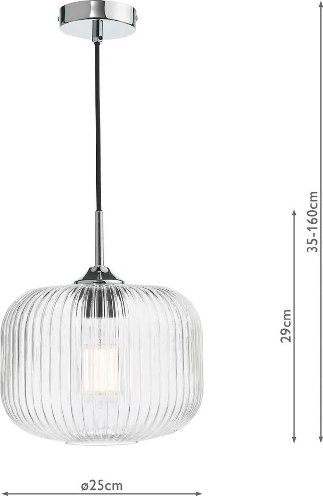 Dar Lighting modern függeszték demarius króm dardem0108