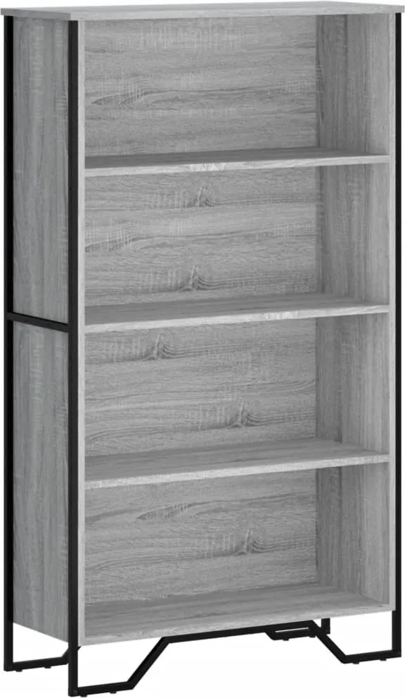 vidaXL szürke sonoma színű szerelt fa könyvespolc 80 x 31 x 137,5 cm