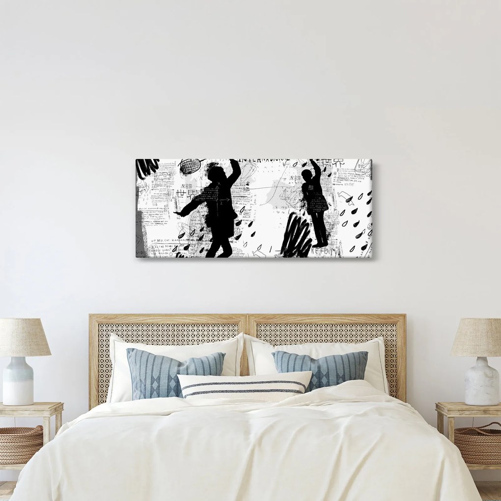 Kép - Street art - zűrzavar (120x50 cm)