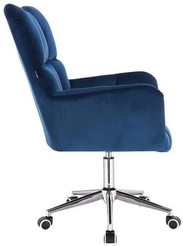 HR650K Tengerkék modern velúr szék