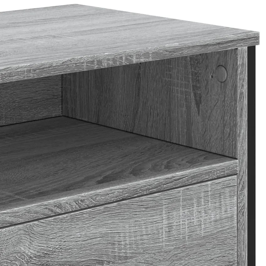 szürke sonoma színű szerelt fa TV-szekrény 122 x 34 x 41 cm