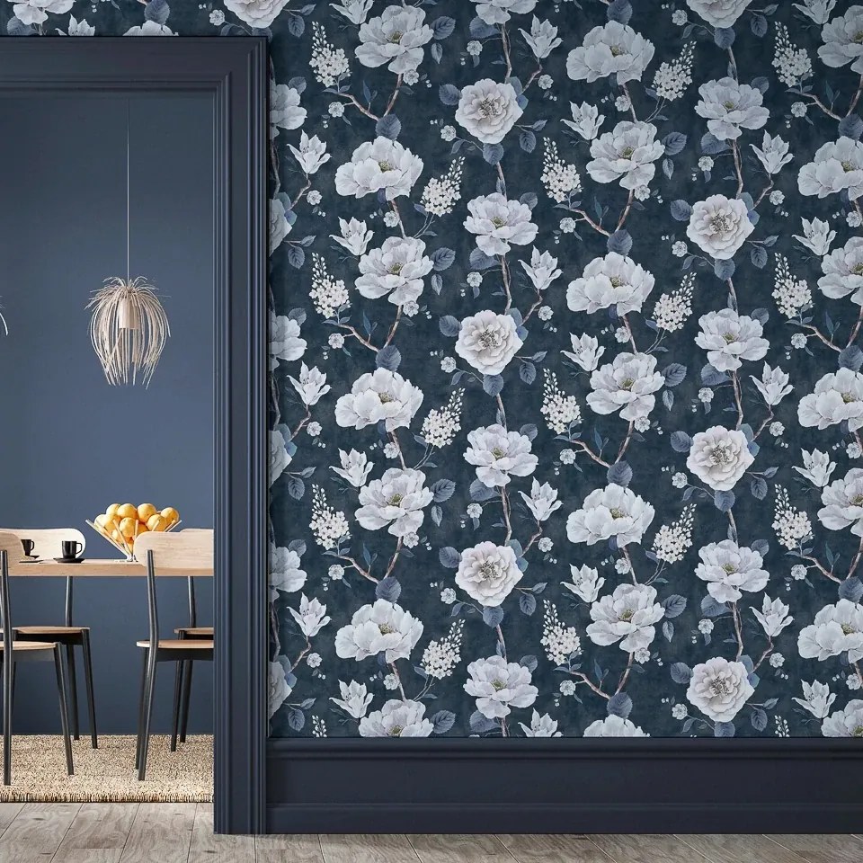 Arthouse Signature 2 Ashley Floral kék virágos papír tapéta – 925505