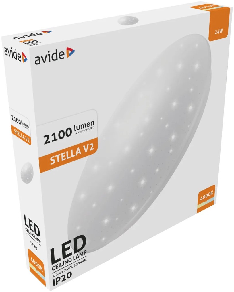 Avide LED Mennyezeti Lámpa Stella V2 24W 380*65mm NW 4000K