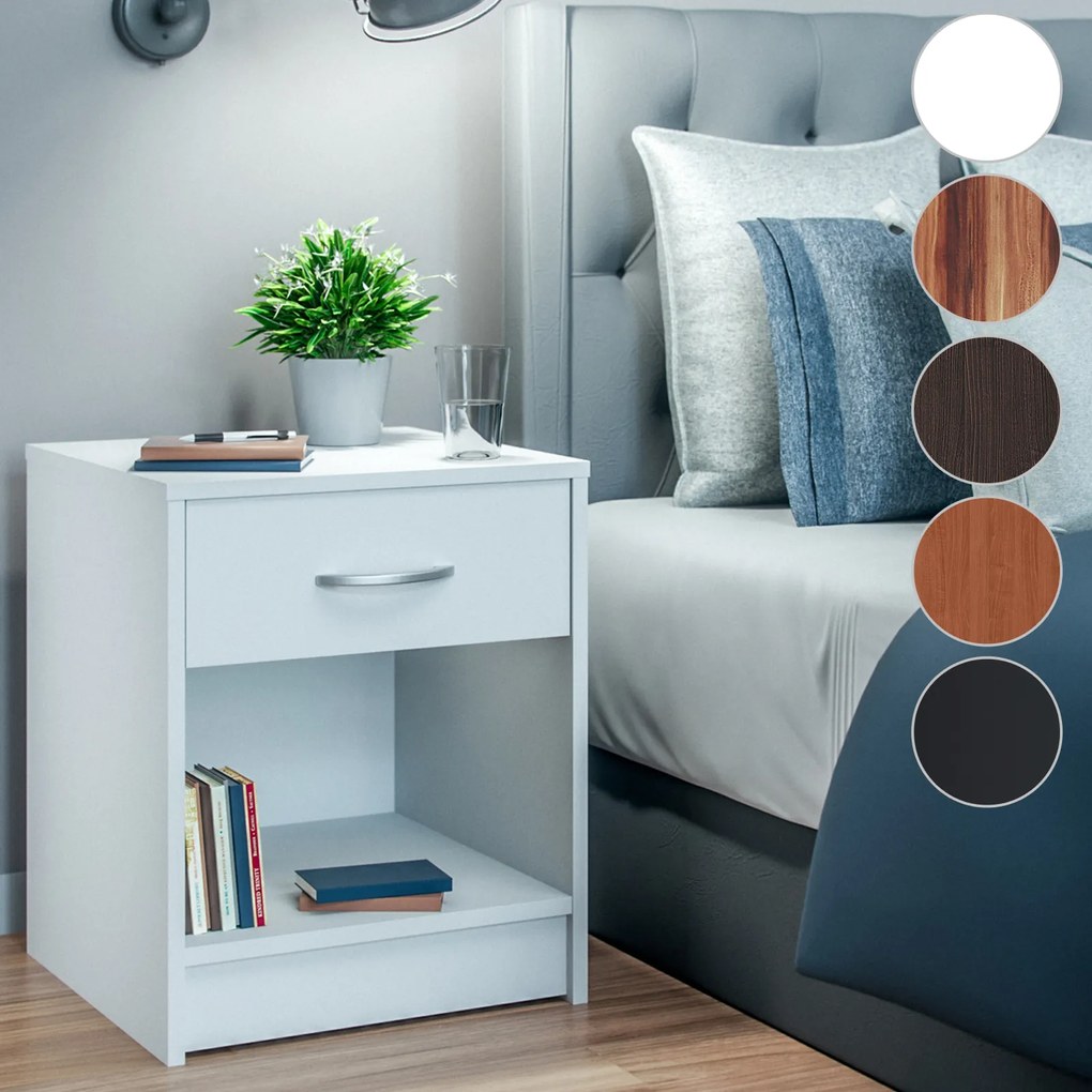 Casaria® Hamburg éjjeliszekrény - fehér