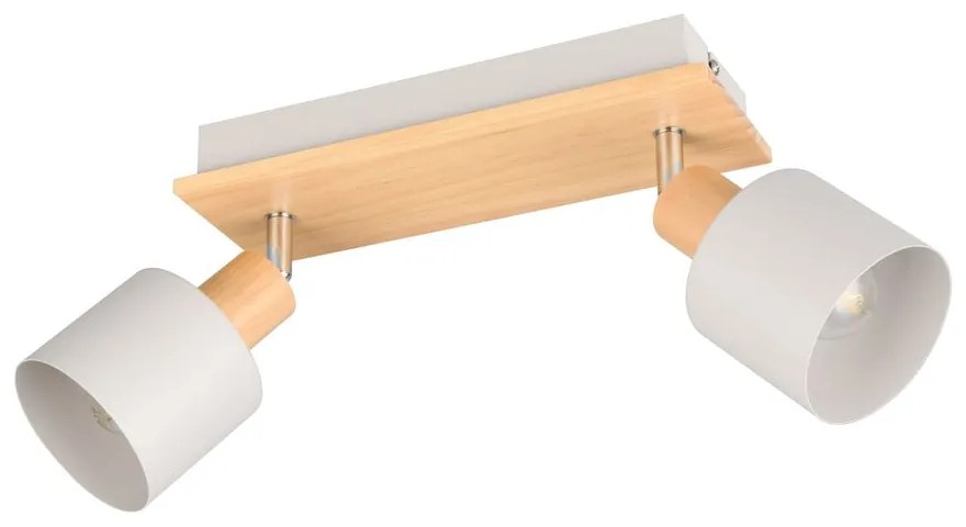 Fehér-natúr színű spotlámpa ø 9 cm Shanti – Trio