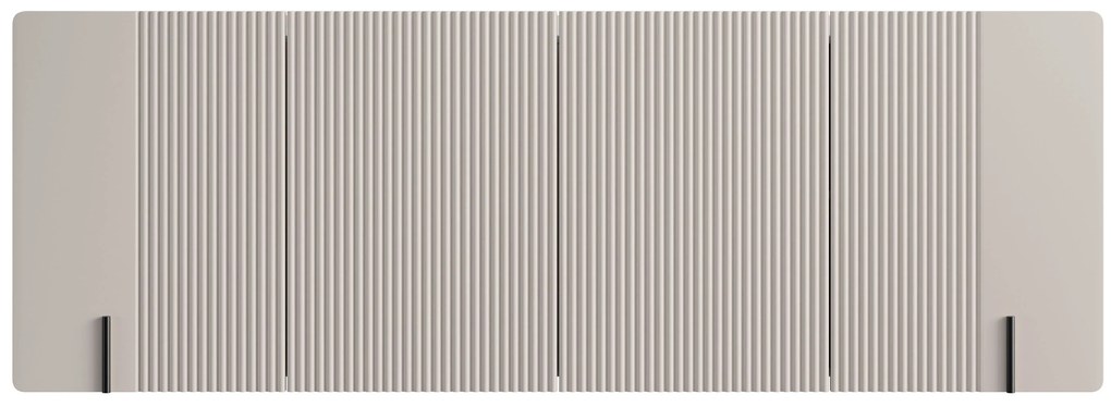 Malmi függesztett négyajtós komód 200 cm - kasmír / fekete