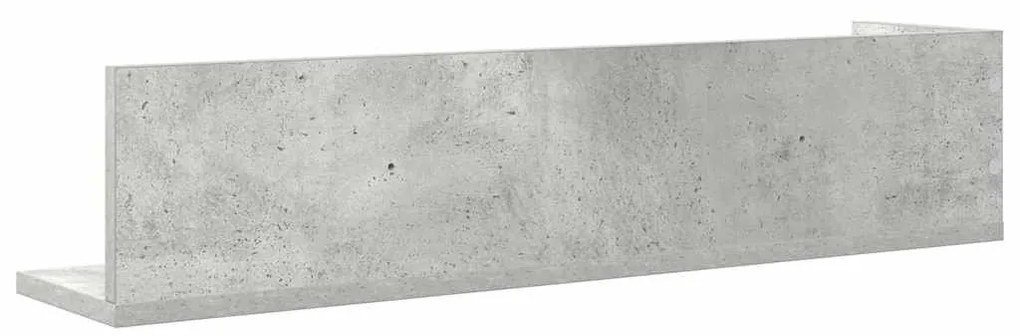 2 db betonszürke szerelt fa fali polc 75 x 16,5 x 16,5 cm