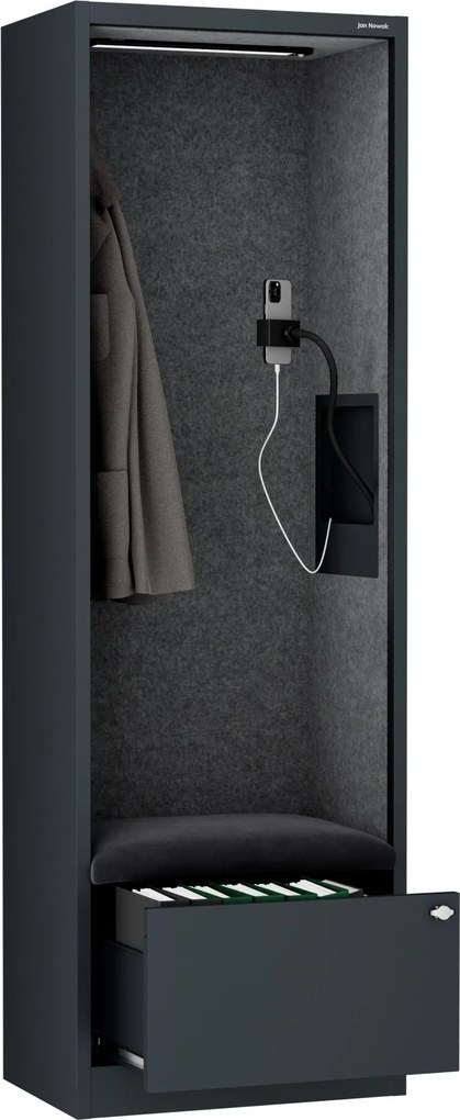 Sally 600mm korpus Antracytowy - siedzisko Ciemnoszary