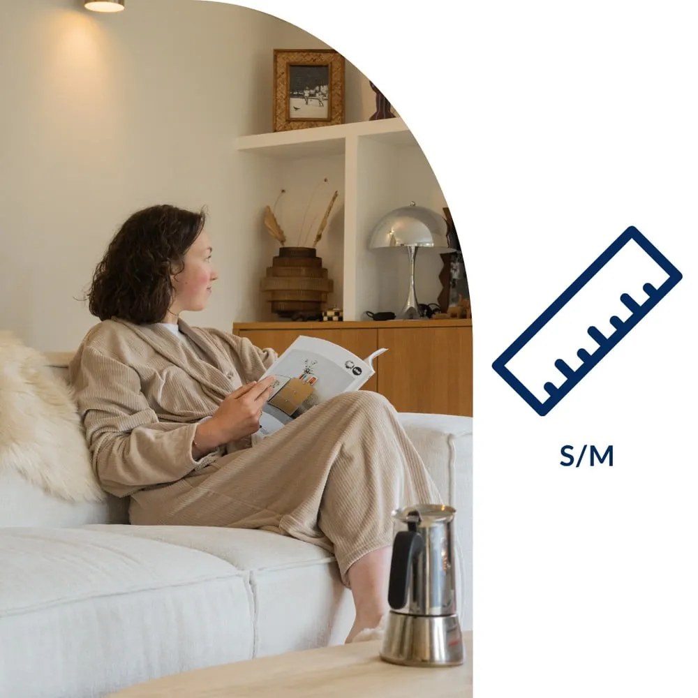 Szürkésbarna mikroplüss fürdőköpeny S/M Elena – Tiseco Home Studio