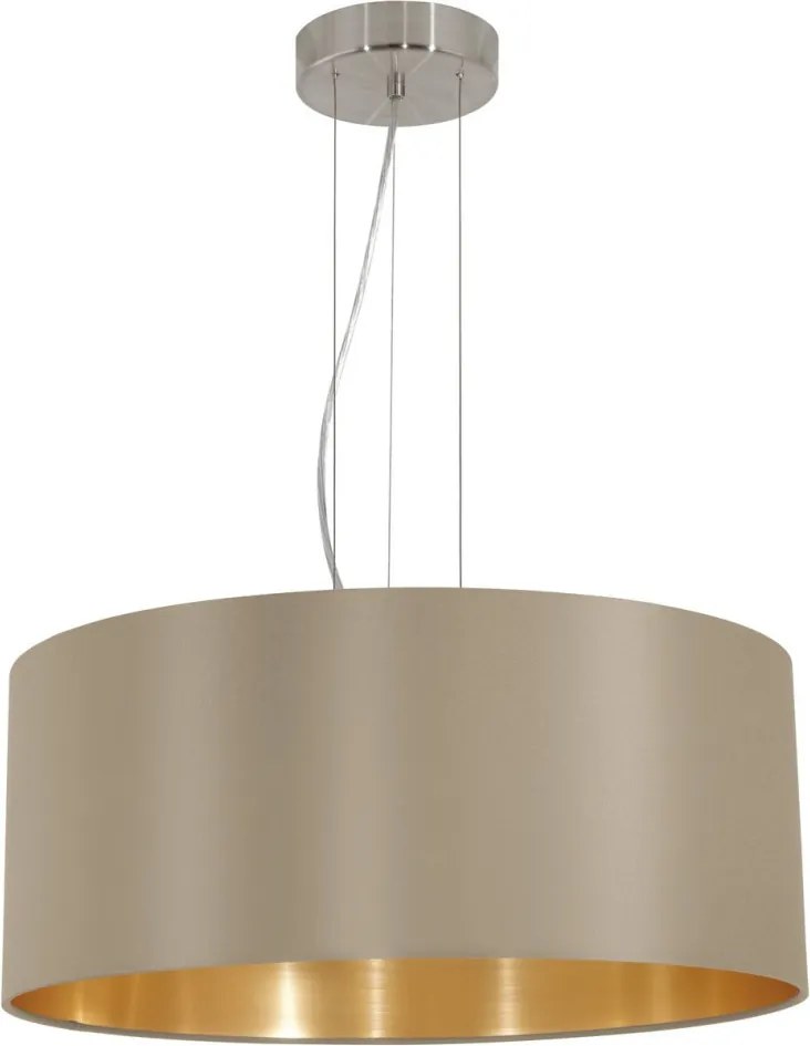 EGLO 31607 MASERLO Ernyős Függesztett Lámpa Nikkel, Taupe, Arany E27 IP20