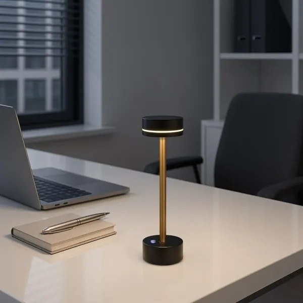 Dimmelhető újratölthető LED asztali lámpa SAM LED/5W/5V 3600 mAh fekete/arany