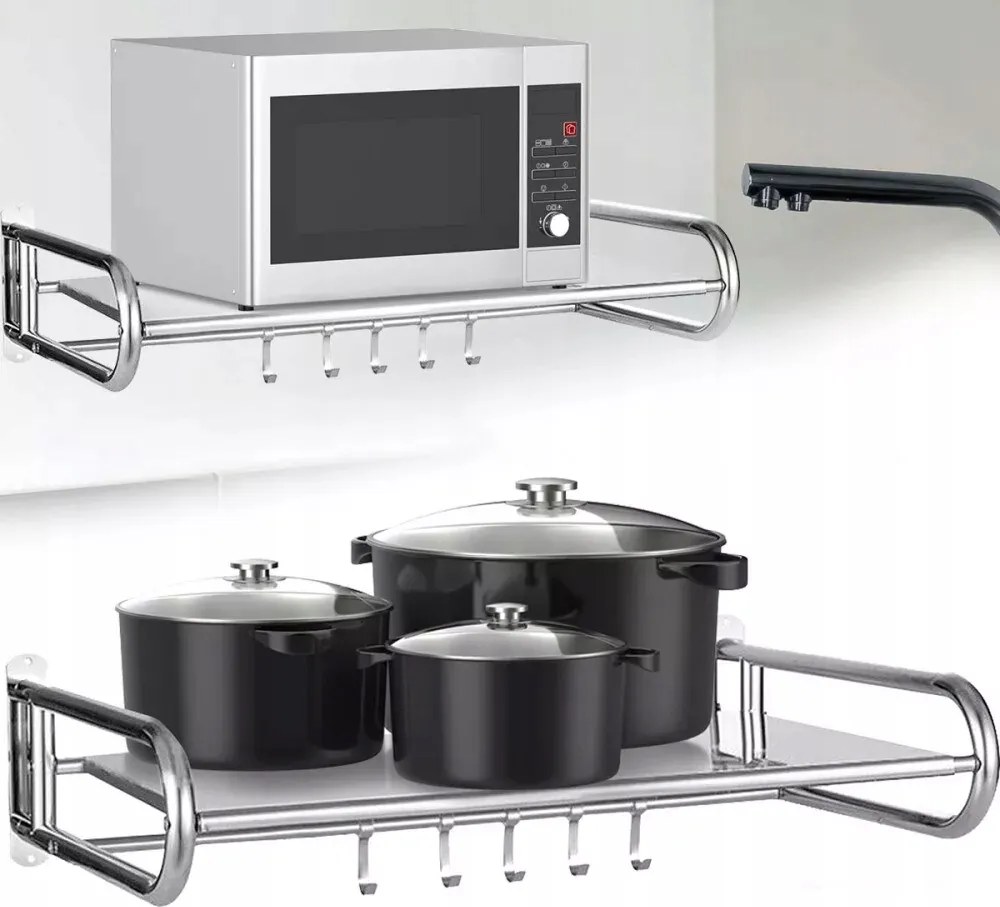 Fali Tartók Mikrohullámú Sütő Polc Konyhai Tároló Polc